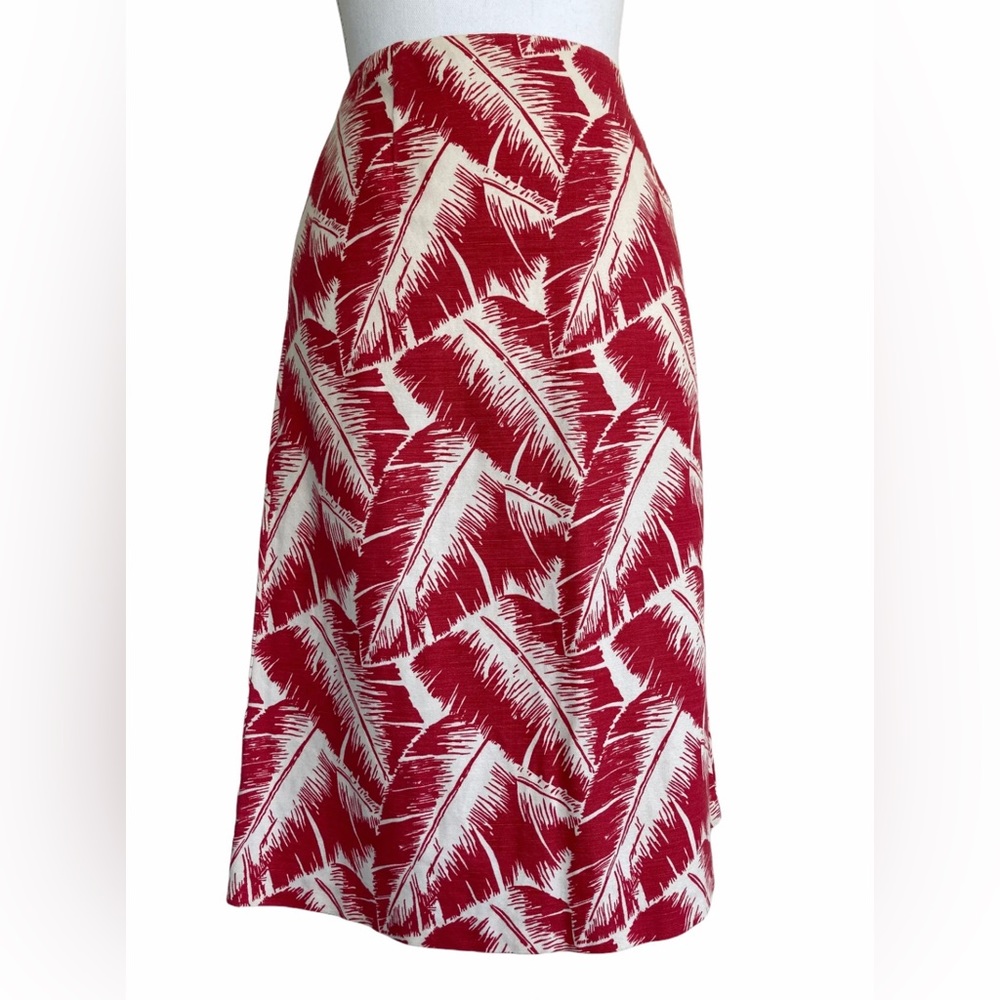 J. Crew Linen A-line Skirt 8